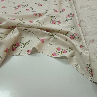 Полулен набивной Альпийская ромашка,140 г/м2 ,150 см
