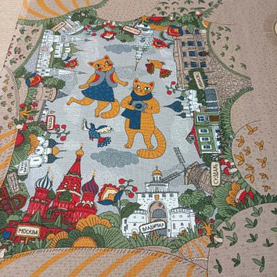 Вафельное полотно Ля рошель, купон 60 см