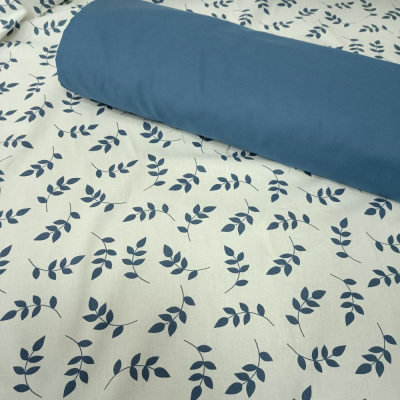 Бязь тропические листья , фон темный