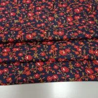 Хлопок Мелкая розочка на синем рис 21653, перкаль, 124 г/м2,150 см