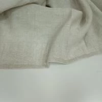 Ткань вуаль хлопок/лен белоснежная, 160 см,