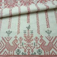 Полулен рисунок Народный на сером