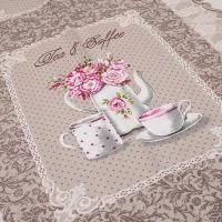 Рогожка  Кофе-Чай, купон 60см