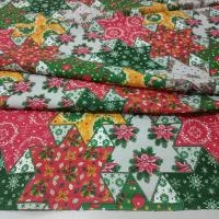 Рогожка Новогодний калейдоскоп рис 218881, 150 см