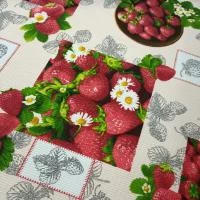 Вафельная ткань Яблочки  , 50 см