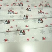 Рогожка  Снеговики на сером