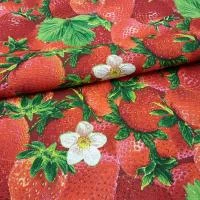 Рогожка Фарфоровые розочки на льняном